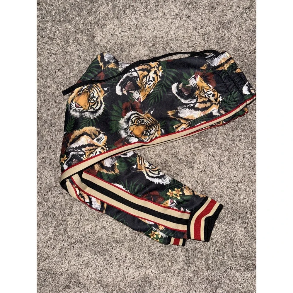 Victorious Lounge Jogger Pajama Tiger Print Drawstring  Pants Youth Large 14-16‎